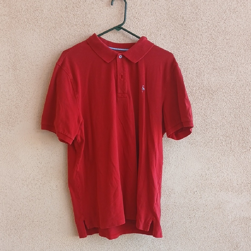 Make Offer! Tailorbyrd Red Polo Shirt Classic Design Short Sleeves